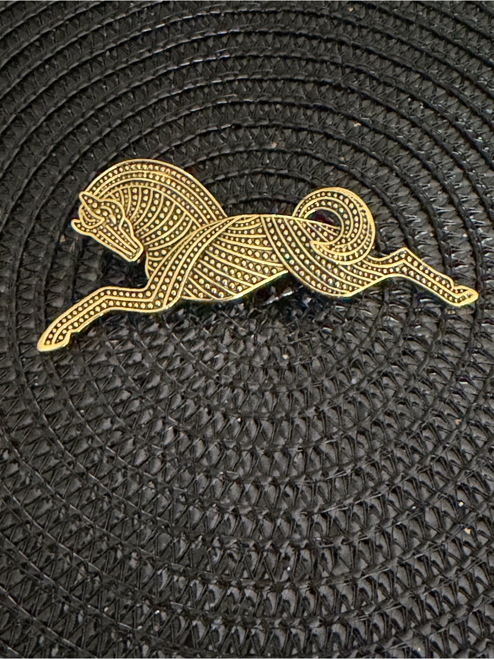 Gold Decorative Horse Brooch Pin